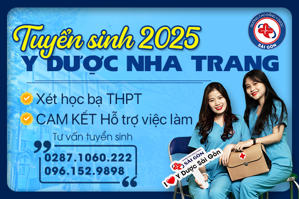 Miễn 50% học phí Cao đẳng Y Dược Sài Gòn cơ sở Nha Trang năm 2025 Miễn 50% học phí Cao đẳng Y Dược Sài Gòn cơ sở Nha Trang năm 2025